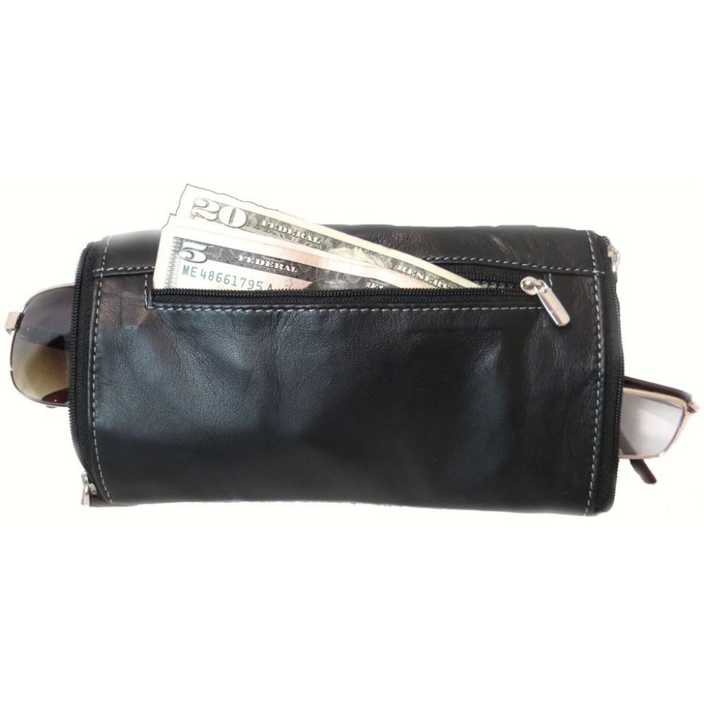 Genuine Lambskin Leather Eyewear Sunglasses Case #8058